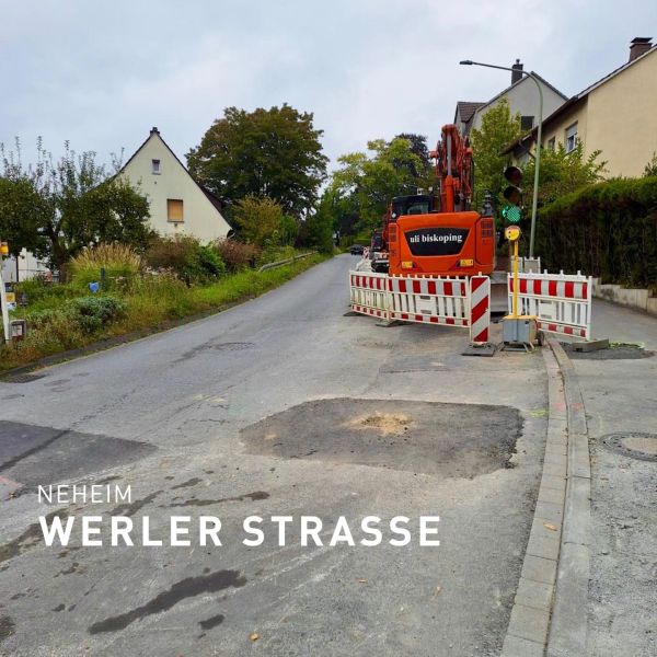    Neheim: Werler Straße
Vollsperrung in den H ...